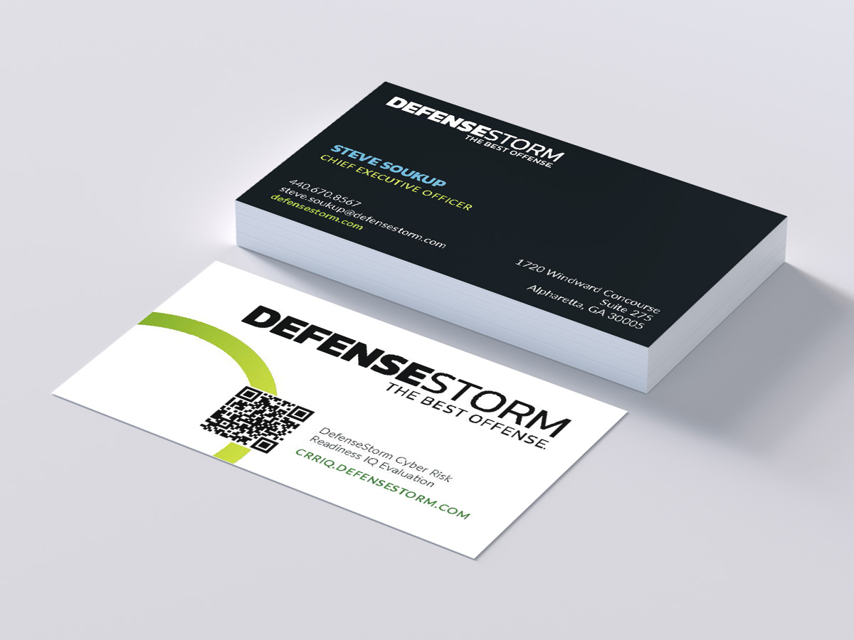 New business card design for DefenseStorm