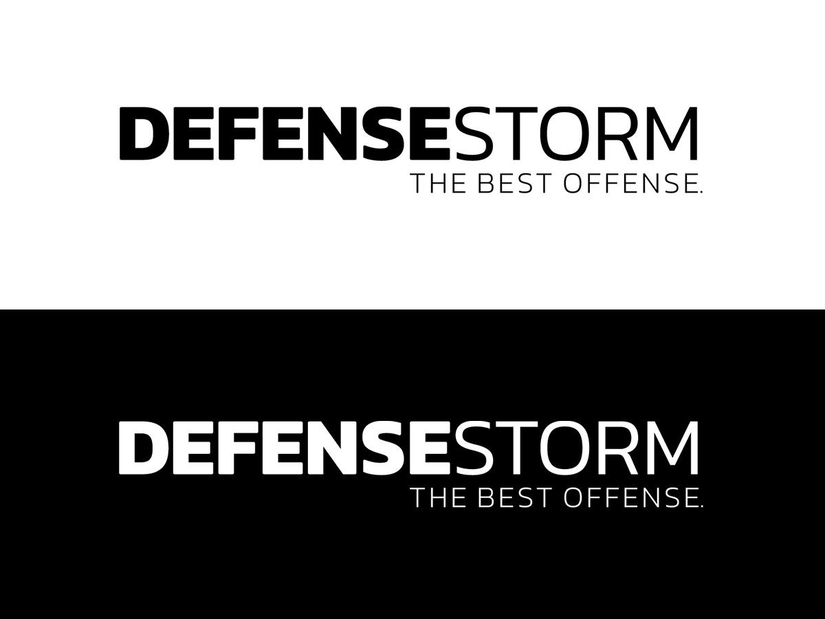 DefenseStorm's revised logo and new tagline: "The best offense"